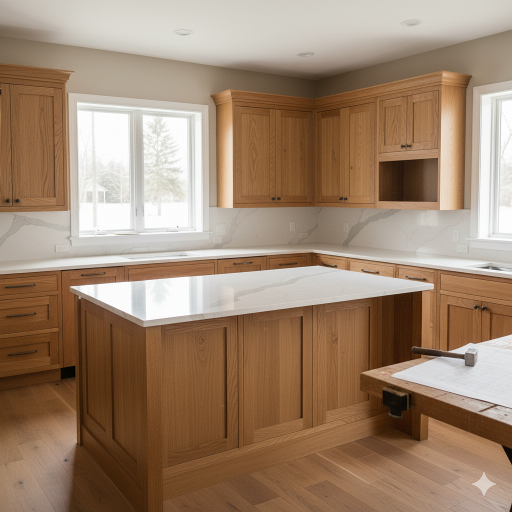 Custom kitchen cabinets and carpentry