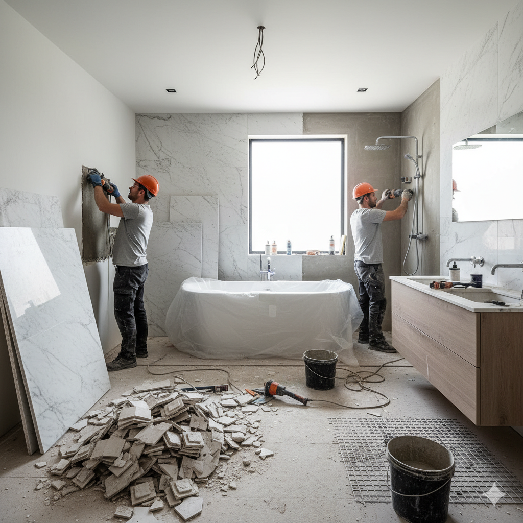 Elegant South Florida bathroom remodeling by El Shaddai Home Renovation