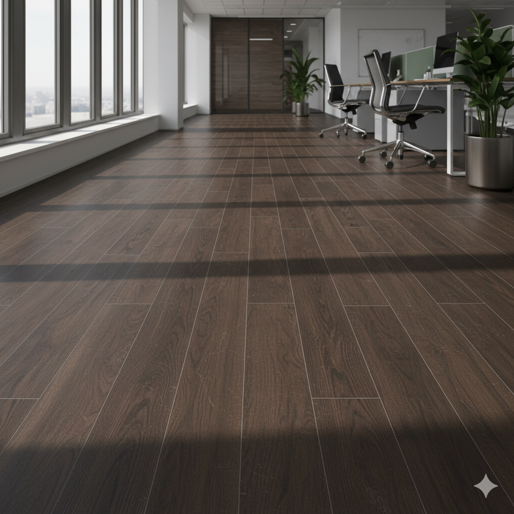 Commercial-grade laminate flooring installation